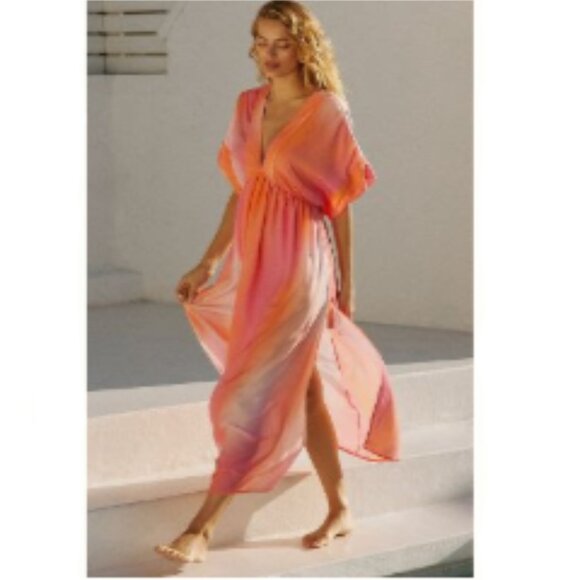 Brand New Malai Printed Cover-Up Midi Dress - Picture 7 of 7